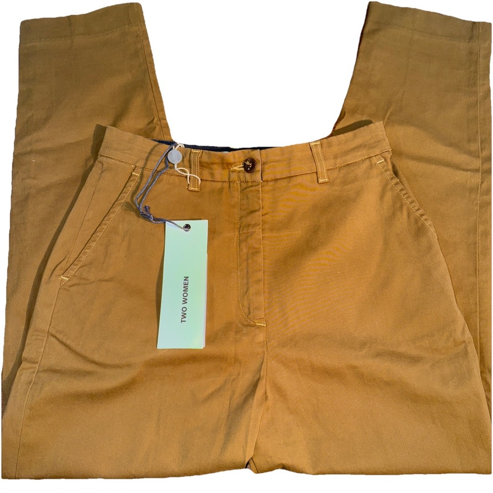 Two Women Jeans Valley Italy Women's Lauren Pant Sz 27 Biscotto‎ Khaki NWT
